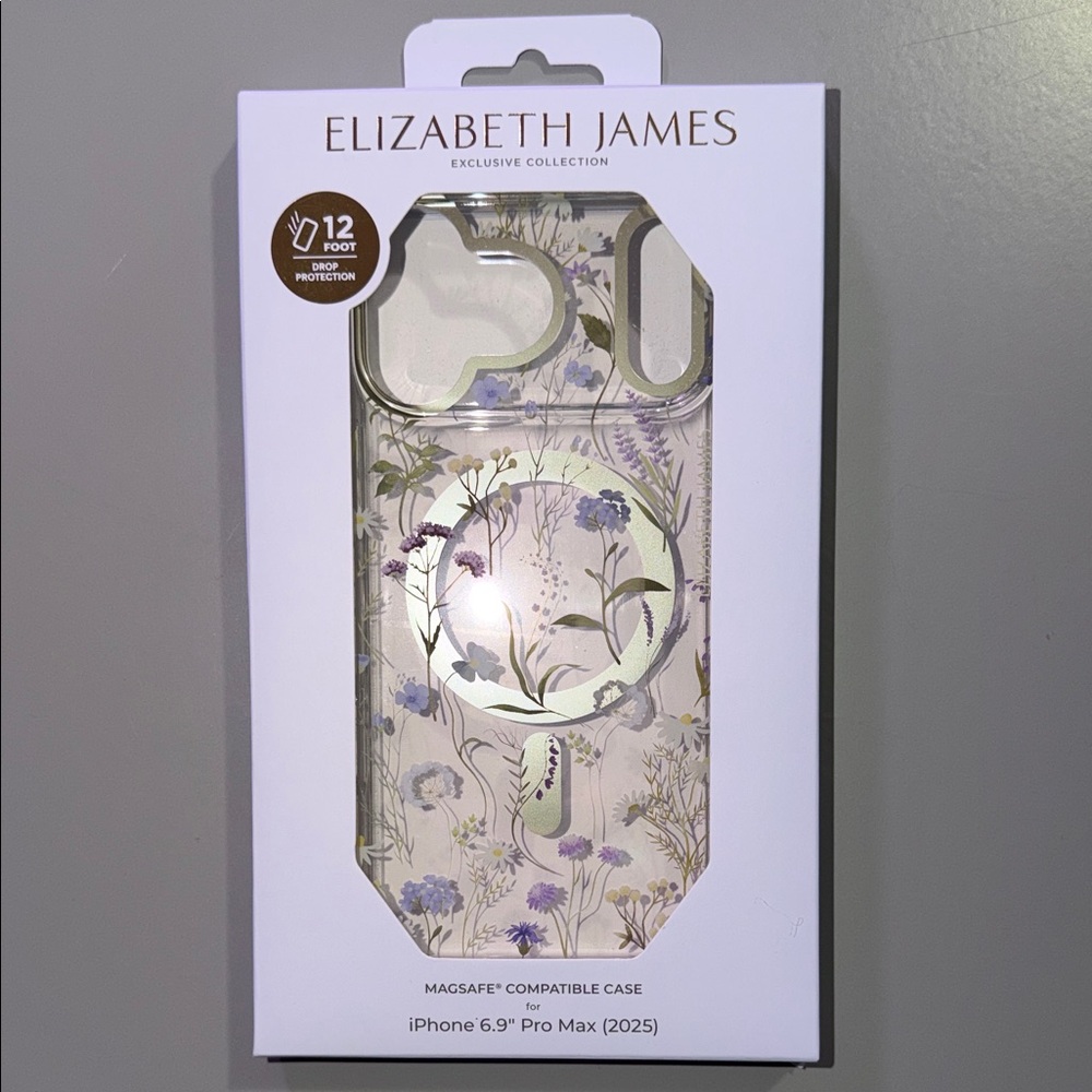 Elizabeth and James Wildflower iPhone 17 Pro Max Case - Soft Green & Purple NWT